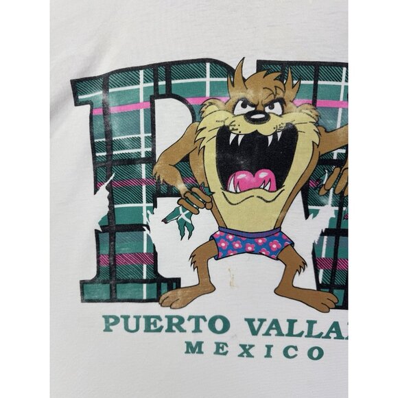 Vintage 90's Tazmanian Devil Puerto Vallarta Mexico Art Promo Beach Nature Water - Picture 4 of 16